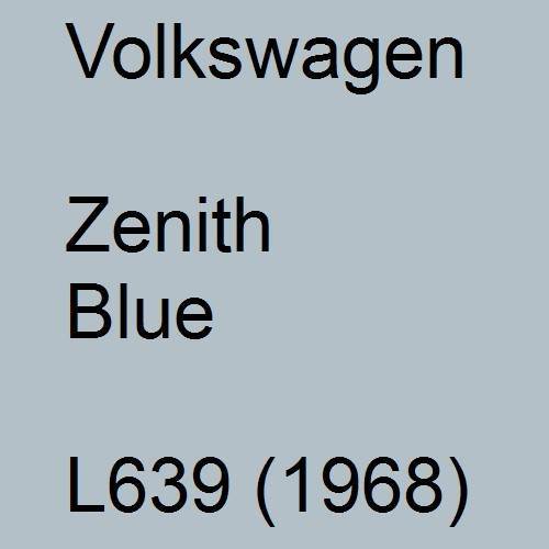 Volkswagen, Zenith Blue, L639 (1968).